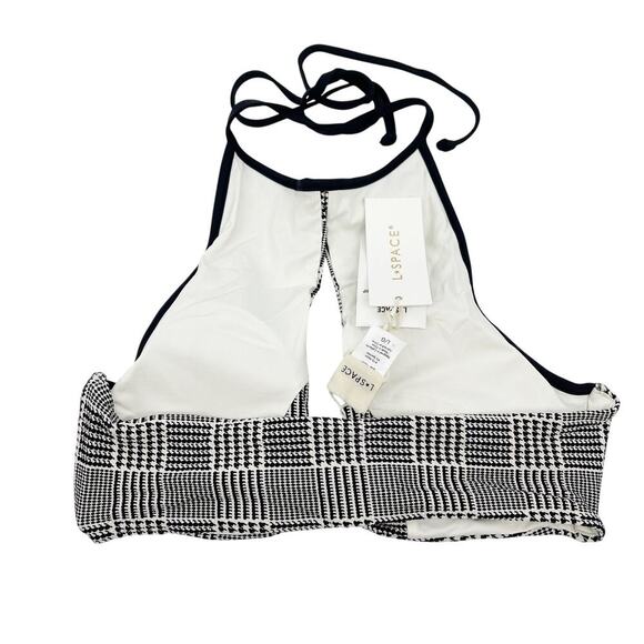 L*Space Jessy High Neck Cutout Bikini Top Best I Ever Plaid Size Large NEW! - Picture 8 of 8